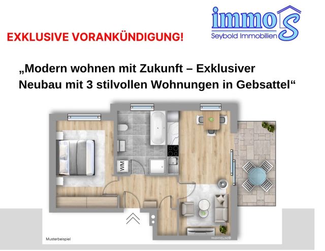 Exklusiver Neubau mit 3 stilvollen Wohnungen in Gebsattel“